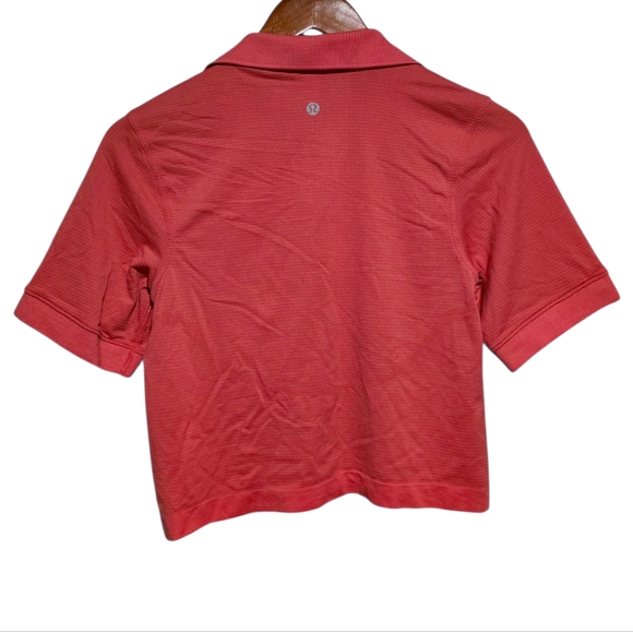 lululemon Swiftly Tech Relaxed-Fit Polo Shirt Lip Gloss Size 2 - Picture 2 of 5